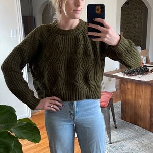 Olive green madewell sweater